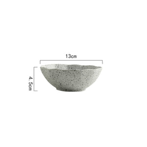 Nordic Granite Texture Ceramic Plate: Creative Irregular Western Food Dinner Plates, Dessert Dish, Soup Bowls, Home Tableware