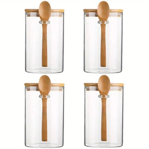 Glass Jar with Bamboo Lid and Spoon - thumbnail 7