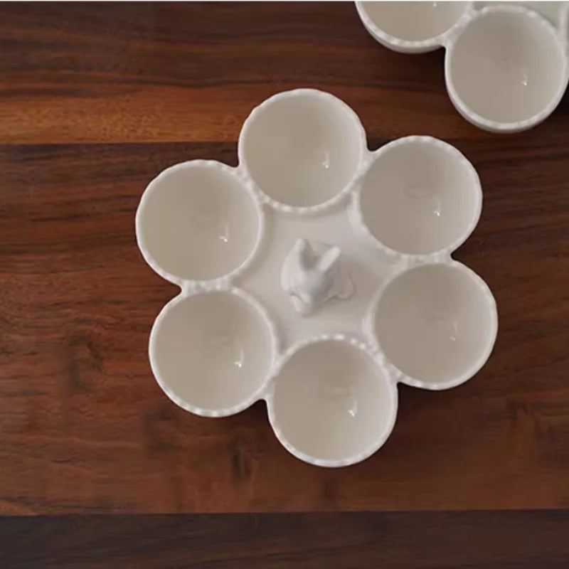Ceramic Bunny Egg Tray - image 5