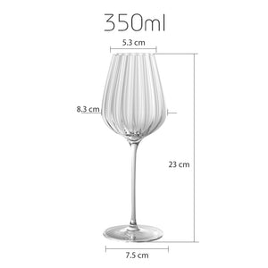 Prism Ripple Crystal Glass Household Goblet High Foot Glass Handmade Ultra Thin Cold Incision Mouth Wine Glass