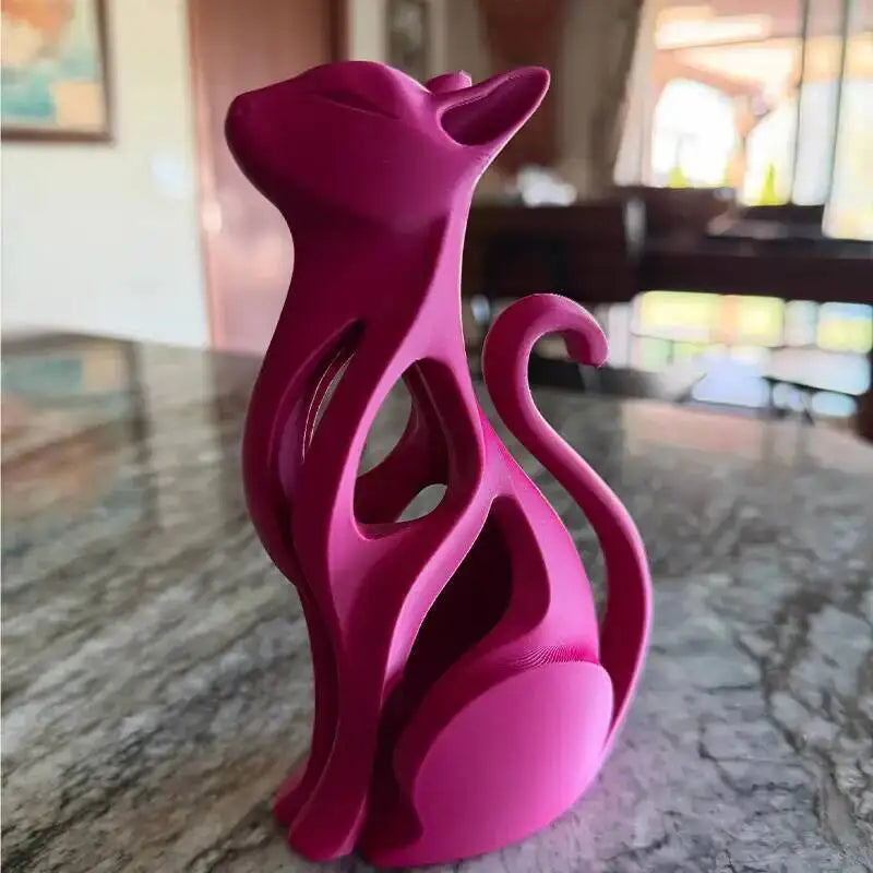 Minimal Sitting Cat Sculpture - image 9