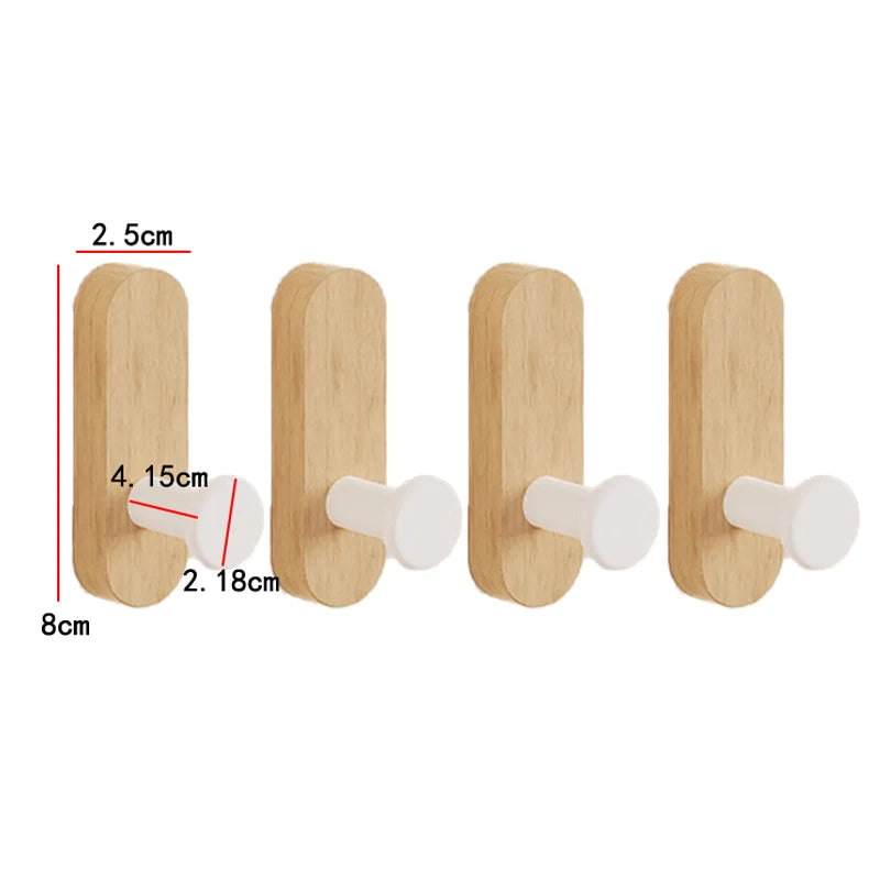 Self-Adhesive Wooden Wall Hooks - image 8