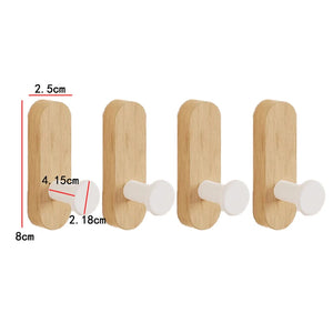 Self-Adhesive Wooden Wall Hooks - thumbnail 8