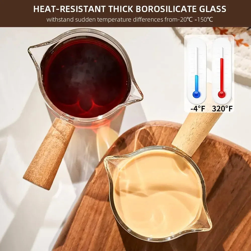 Glass Espresso Measuring Cup with Wooden Handle - image 6