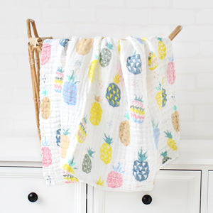 Bamboo Cotton Baby Blanket: Infant Swaddle Wrap | Warm Quilt | Muslin Bed Cover