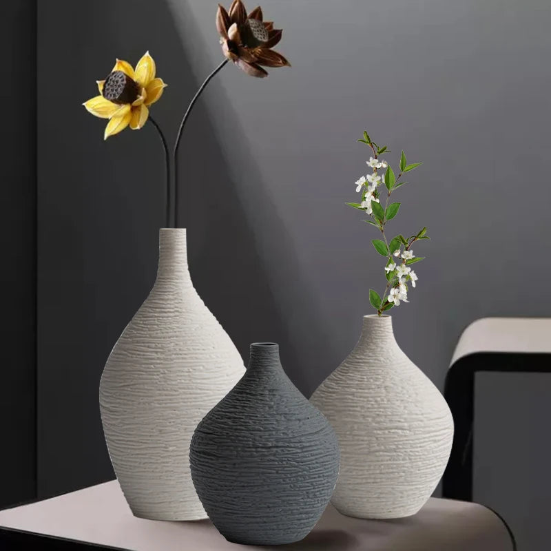Nordic Narrow-Neck Ceramic Vase - image 5