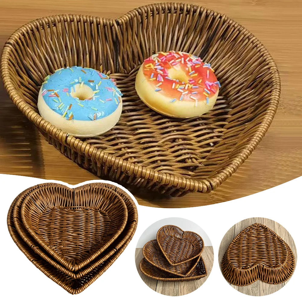 Heart-Shaped Woven Basket - image 2