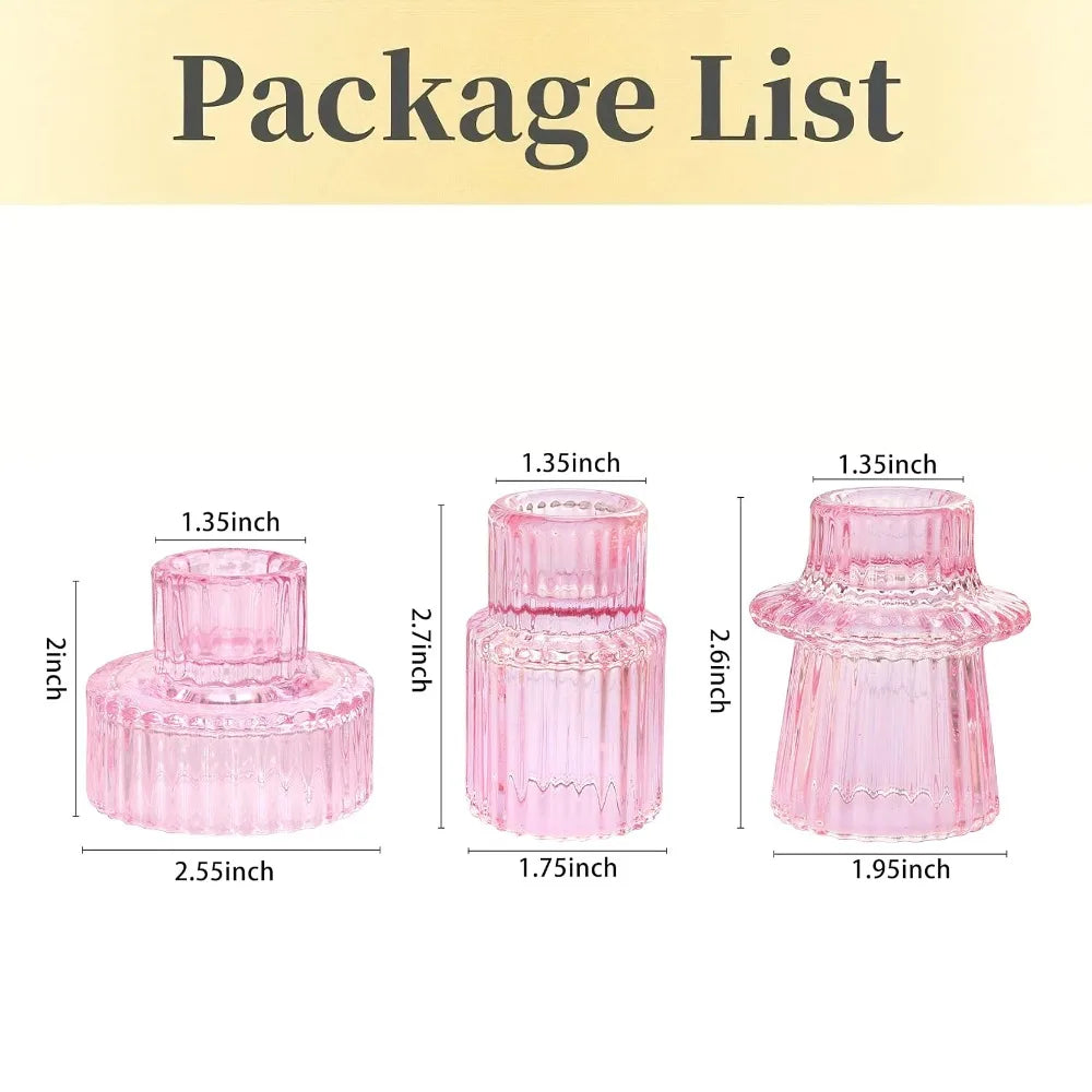Ribbed Glass Tealight Holders – Set of 3 - image 7