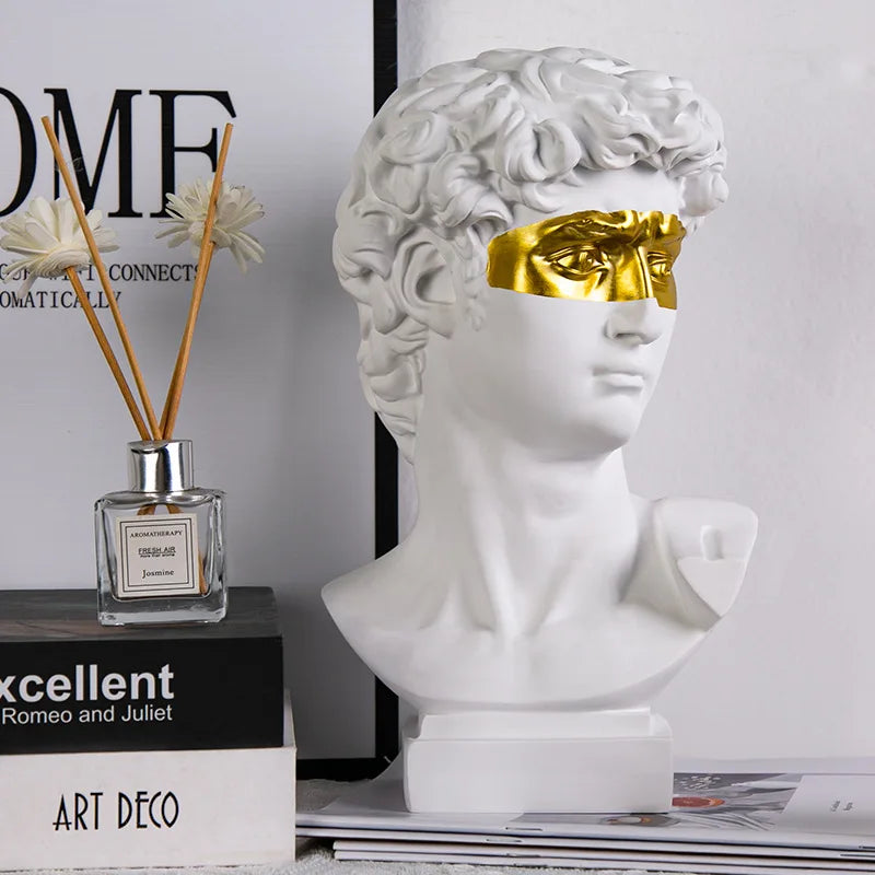 Classical David Bust Sculpture - image 1