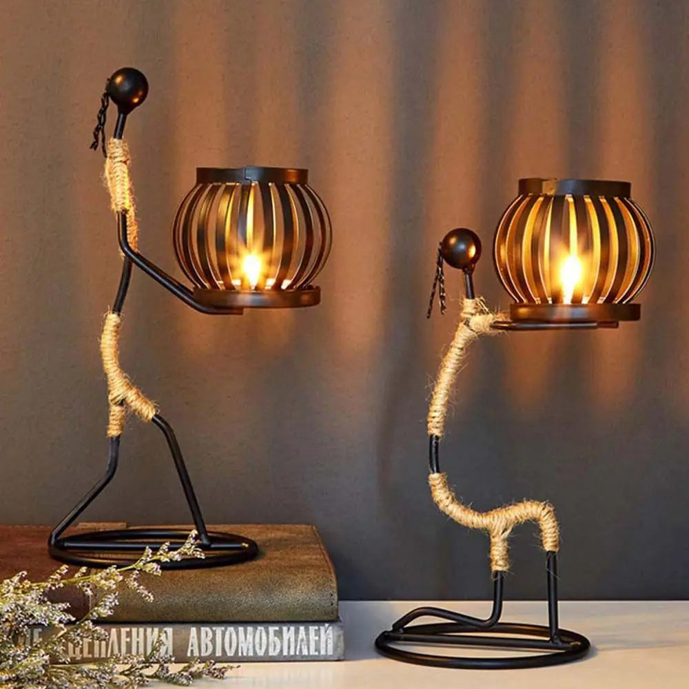 Sculptural Metal Candlestick - image 2
