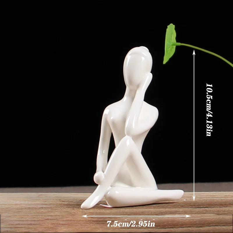 Abstract Ceramic Yoga Pose Figurine - image 17