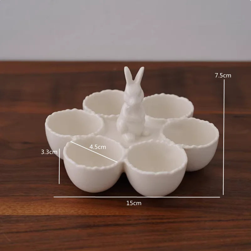 Ceramic Bunny Egg Tray - image 7
