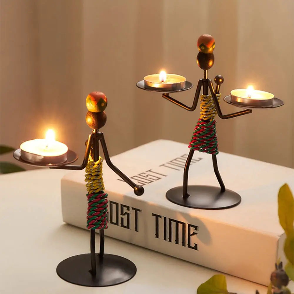 Sculptural Metal Candlestick - image 5