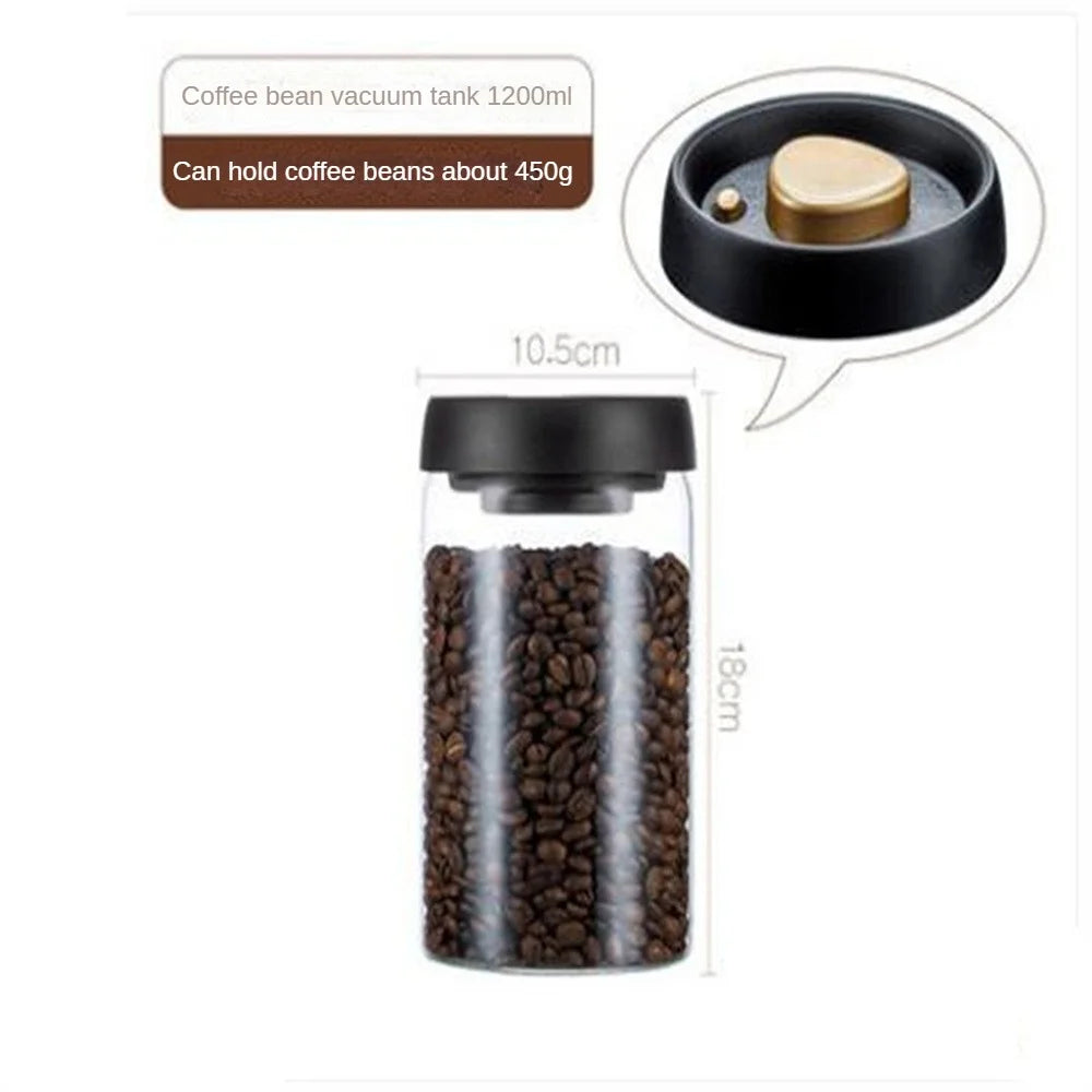 Glass Coffee Canister with Press-Down Lid - image 9