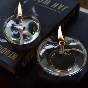 Low Glass Oil Lamp - thumbnail 2