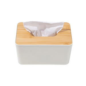 Japanese Tissue Box Napkin Storage Holder Wooden Cover ABS