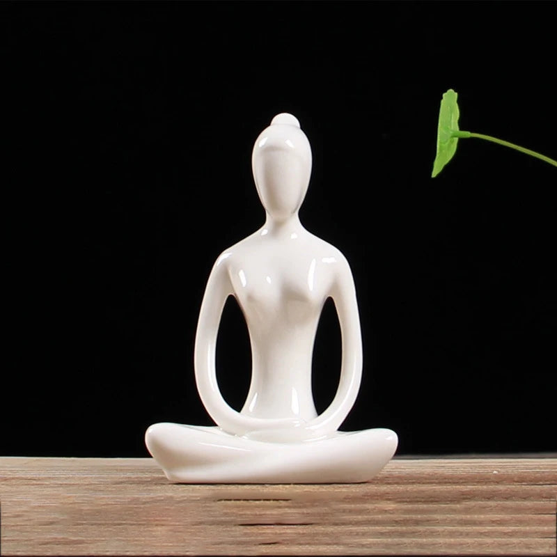 Abstract Ceramic Yoga Pose Figurine - image 4
