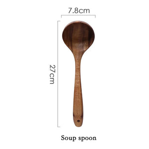 7-Piece Teak Wood Kitchen Utensil Set - thumbnail 9