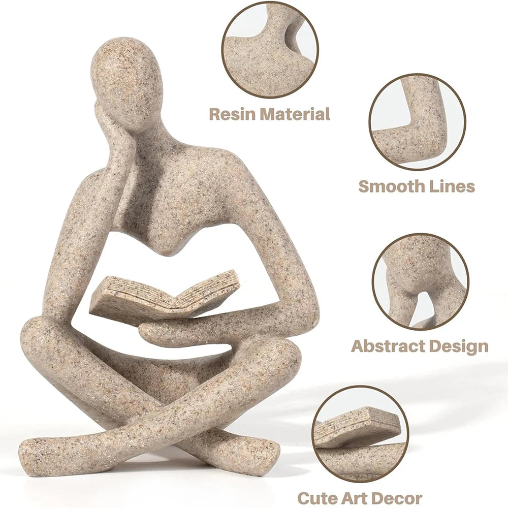 Abstract Thinker Sculpture - image 2
