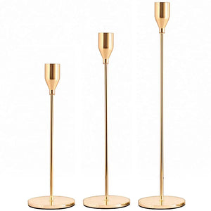 Metal Taper Candle Holders – Set of 3 - thumbnail 7
