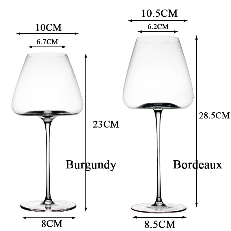 High-end Large Capacity Bar Restaurant Wedding Party Wine Set Bordeaux Burgundy Red Wine Glass Cup Household Drinkware