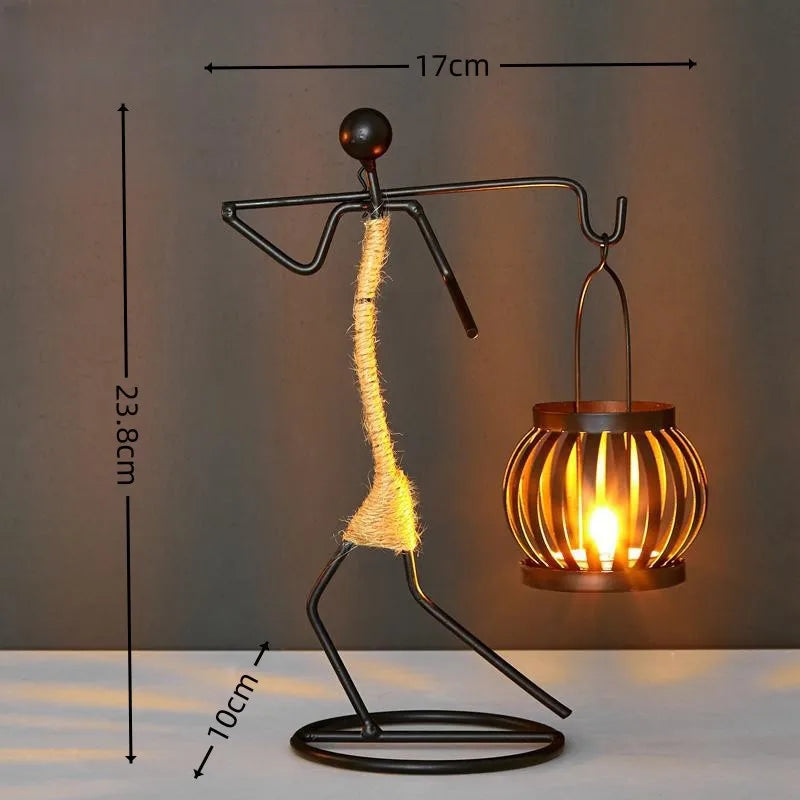 Abstract Figure Metal Candlestick - image 4