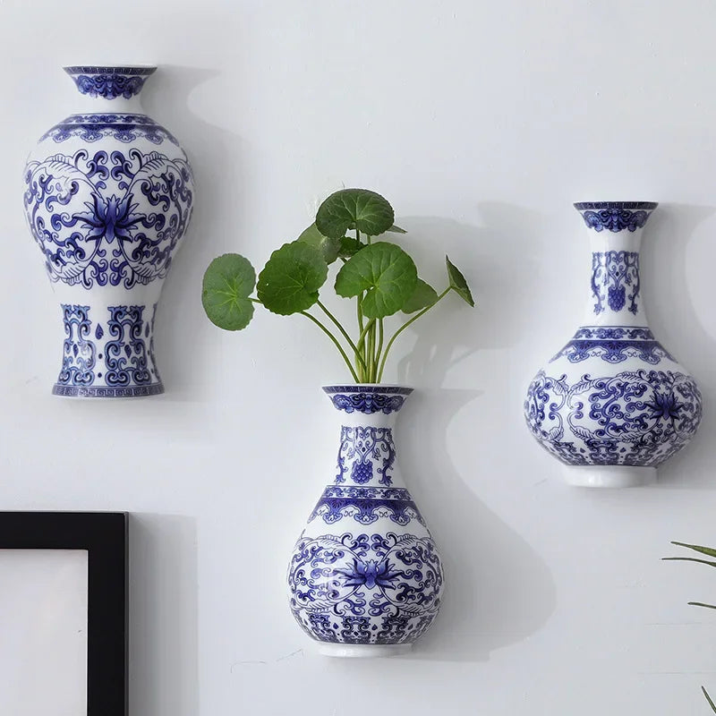 Blue & White Porcelain Wall Vase - image 1