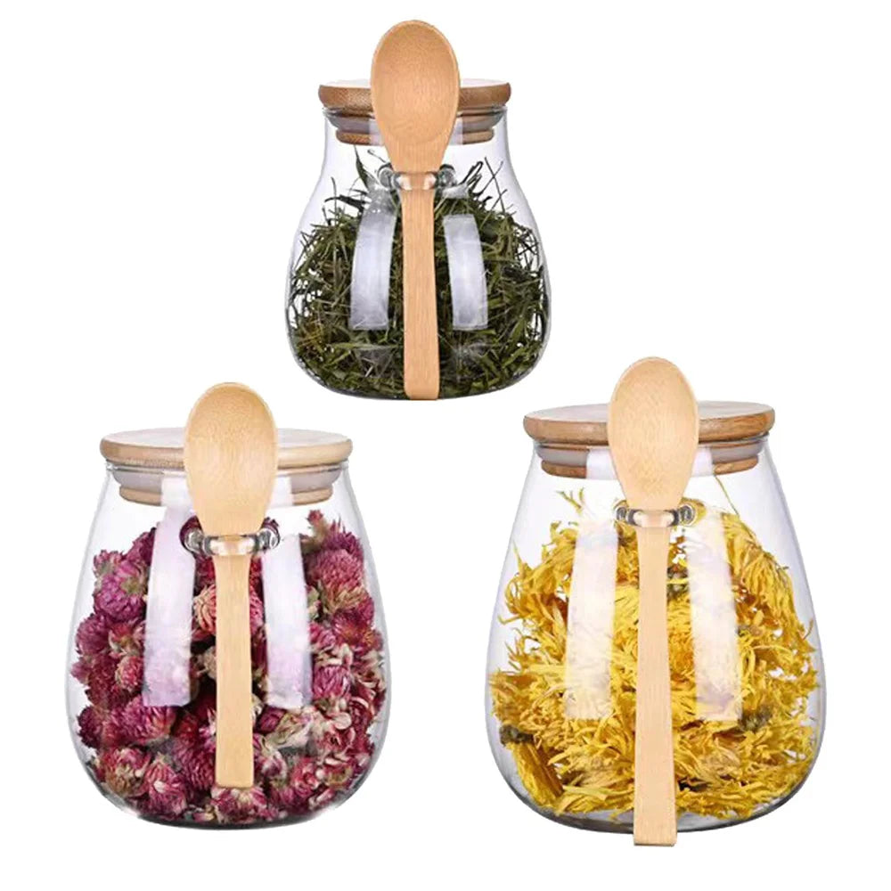 Glass Storage Jar with Bamboo Lid - image 1