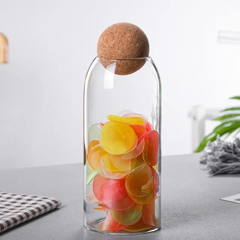 Glass Storage Jar with Cork Stopper - image 9