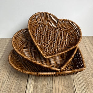 Heart-Shaped Woven Basket - thumbnail 1