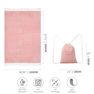 Striped Tassel Beach & Bath Towel - thumbnail 8