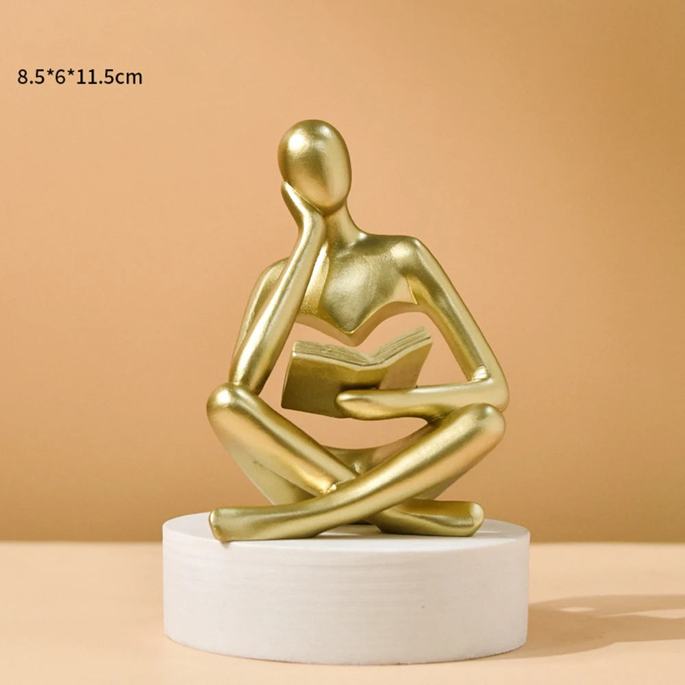 Abstract Thinker Sculpture - image 6