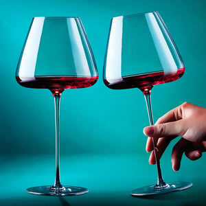 Crystal Burgundy Wine Glasses – Set of 2 - thumbnail 1