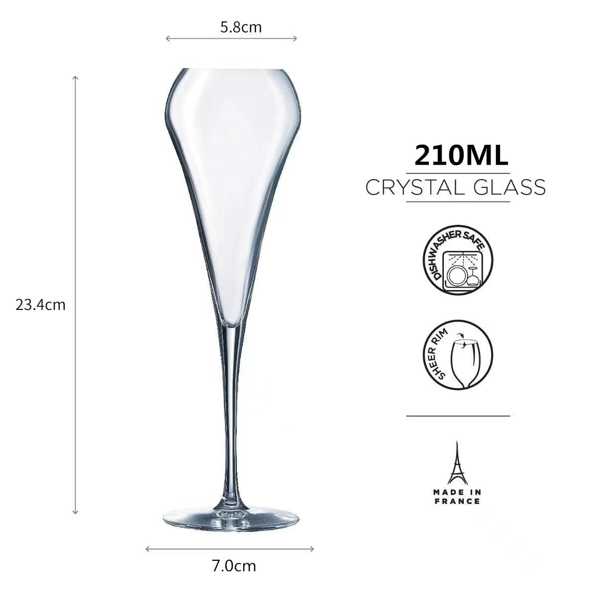 2PCS Classy Champagne Flutes Lead-Free Premium Crystal Hand Blown Crystal Champagne Glasses for Wedding Anniversary Christmas