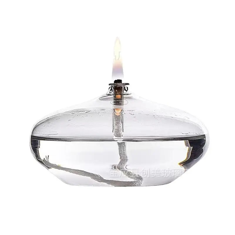 Low Glass Oil Lamp - image 1