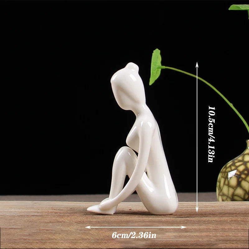 Abstract Ceramic Yoga Pose Figurine - image 8