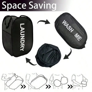 Collapsible Mesh Laundry Hamper - thumbnail 4