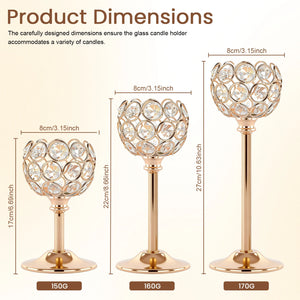 Gold & Silver Metal Tealight Holder with Glass Cups - thumbnail 6