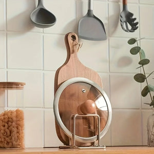 Stainless Steel Pot Lid & Cutting Board Rack - thumbnail 6