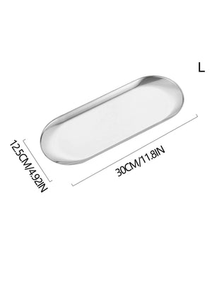 Stainless Steel Oval Serving Tray - thumbnail 9