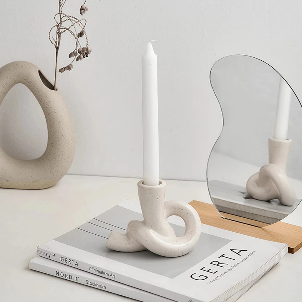 Ceramic Taper Candle Holder - image 2