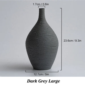Nordic Narrow-Neck Ceramic Vase - thumbnail 8