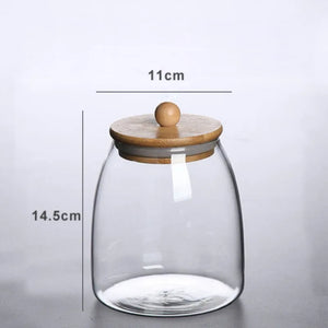Round Glass Storage Jar with Cork Lid - thumbnail 8