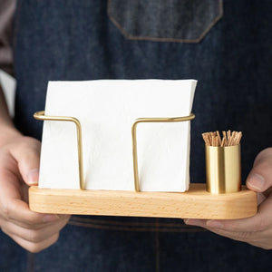 Wood & Metal Napkin and Tissue Holder - thumbnail 6