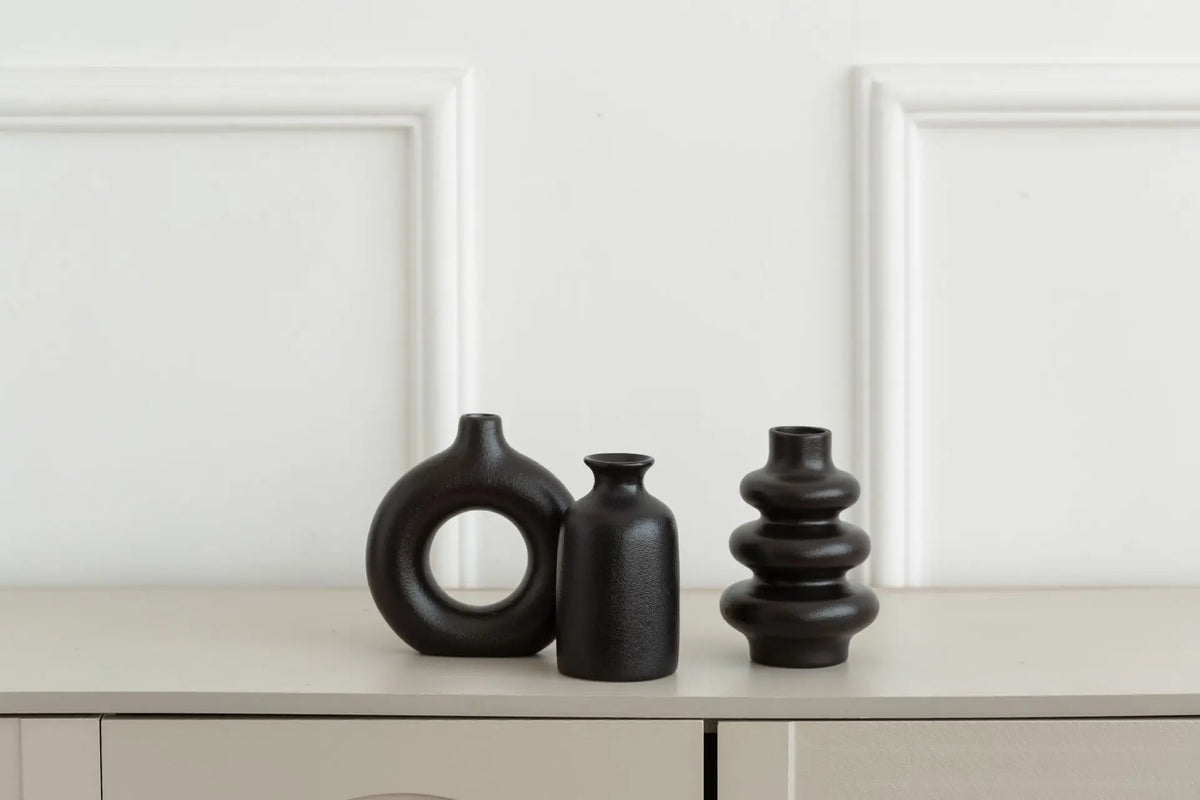 Bohemian Ceramic Vase Set of 3 - image 6