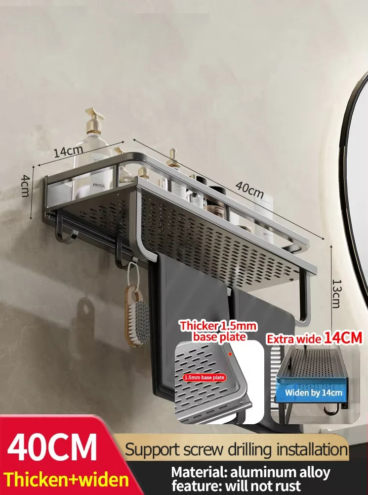 Space Aluminum Bathroom Shelf - image 8