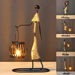 Abstract Figure Metal Candlestick - thumbnail 2