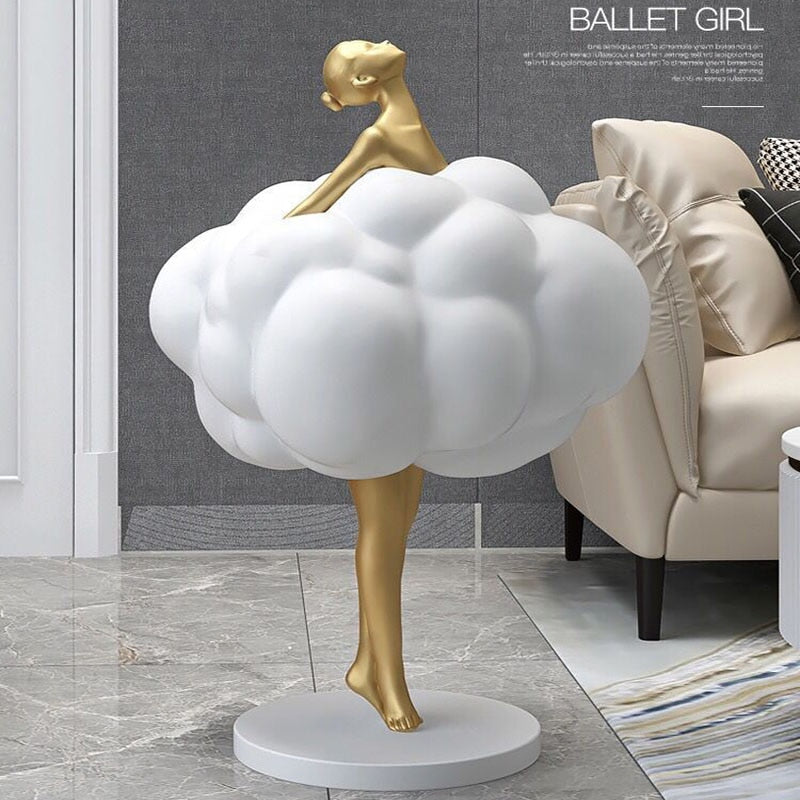 Creative Home Decor Statue Ballet Girl Living Room Large Floor Ornaments Sculptur Home Decoration