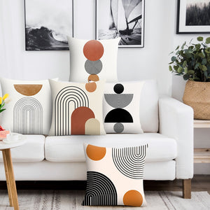 Abstract Geometry Pillowcase: Soft Plush Cushion Cover | Sofa Throw Decor